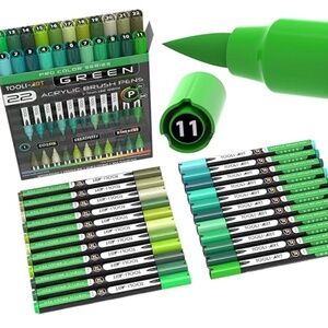 22 Flexible Brush Tip Acrylic Paint Pens